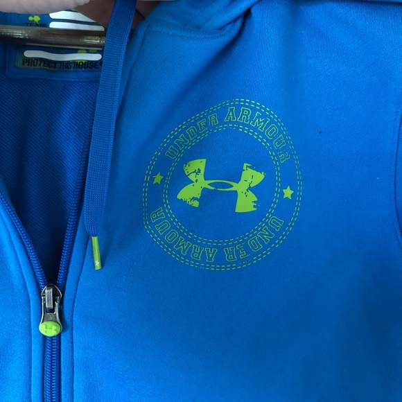 Under Armour blue zip up hoodie size Small - Picture 2 of 11